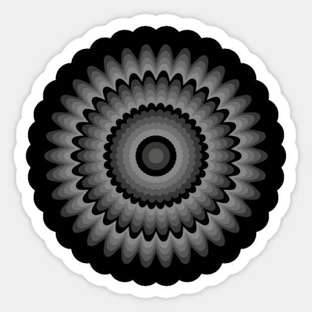 Concentric Flowers Sticker by n23tees